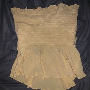 Pacsun yellow ruffle crop top